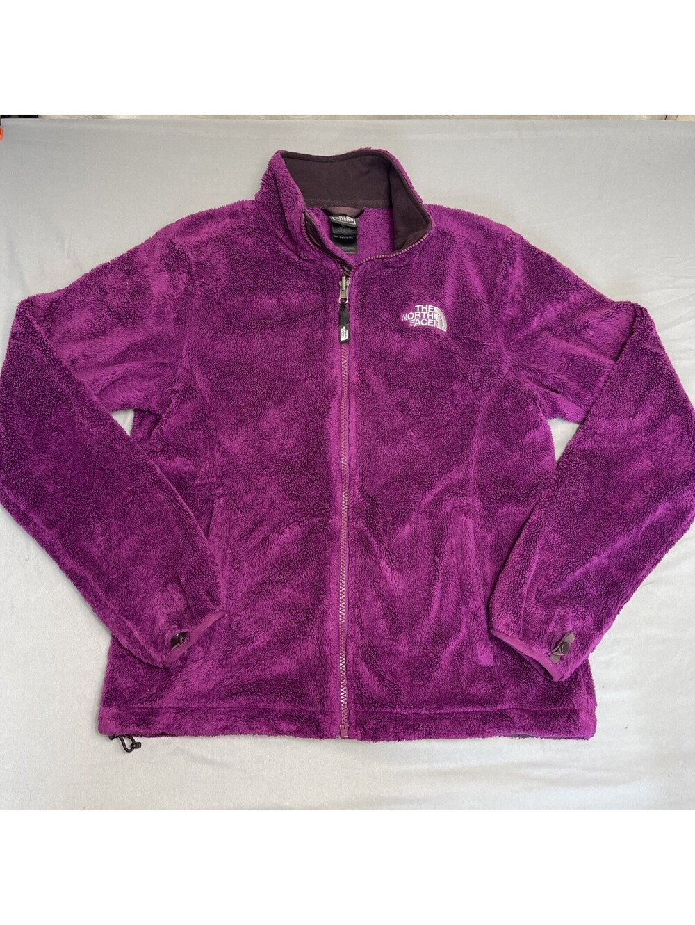 The North Face Osito Fleece Jacket Womens Small Plum Purple Full Zip Deep Pile